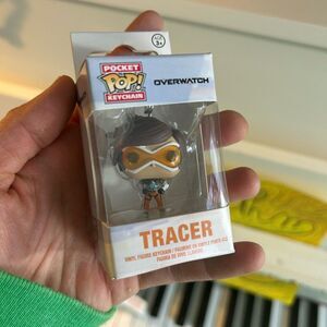 Funko Overwatch Tracer Keychain with Orange and White